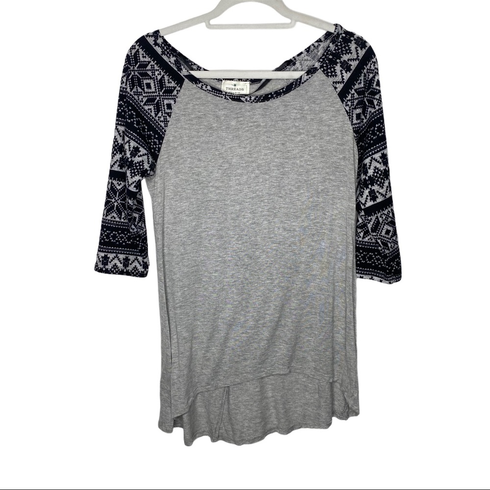 Threads Studio Christmas Snowflake Baseball Tee